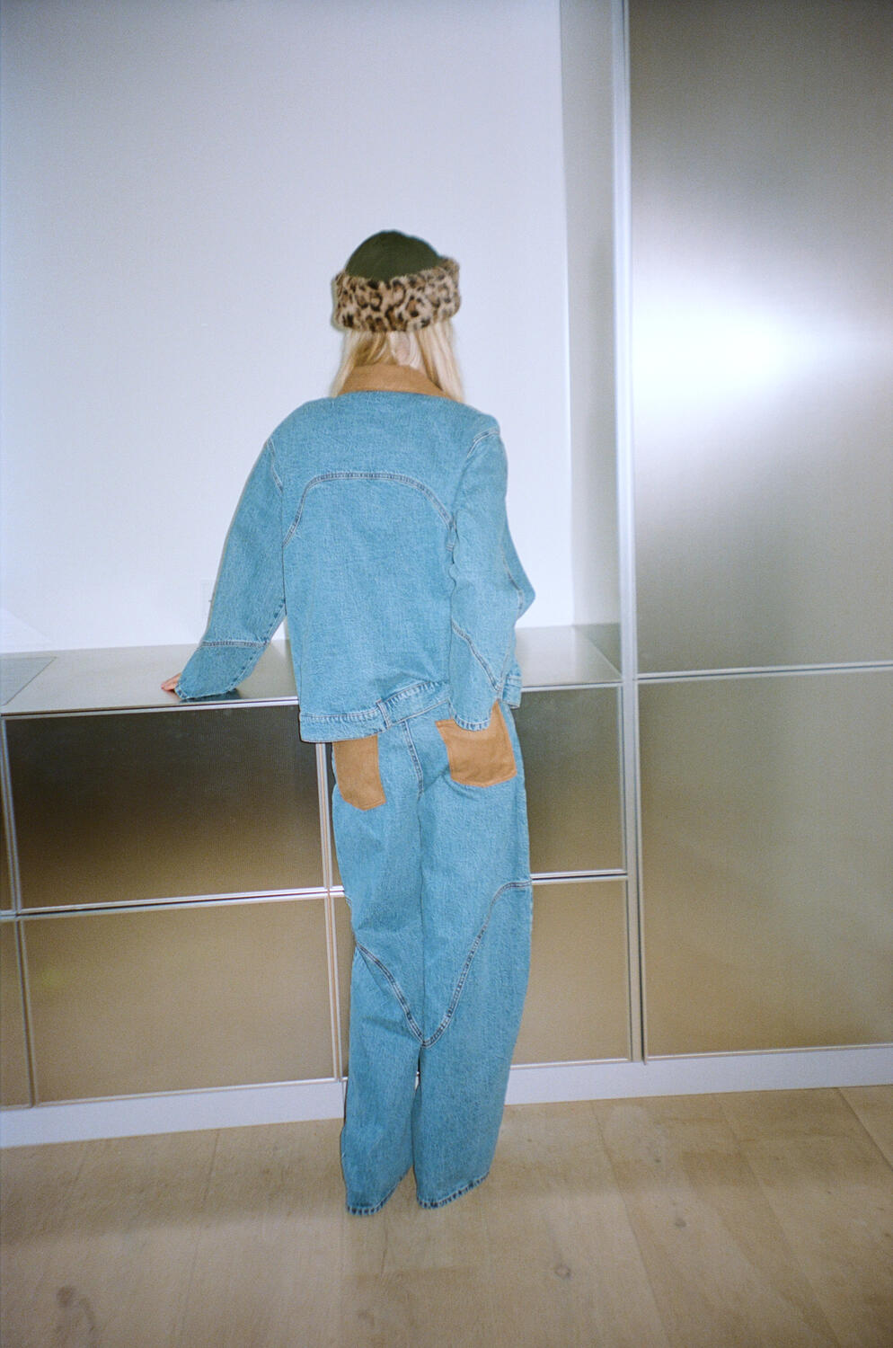 Bayson denimjakke - Denim Suede Mix